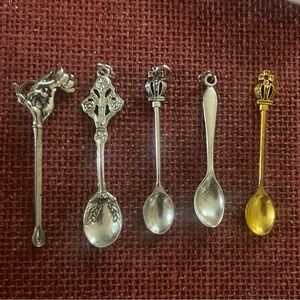 mini spoons variety 4ct pcs pendents w quartz gift. Last 1 ONLY 1eft ❌